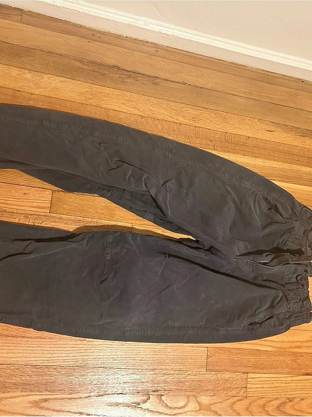 Black corduroy barrel jeans size 2